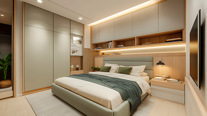 Projetos raesa elegant cozy modern bedroom interior