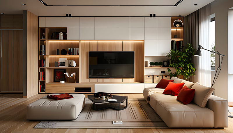 Projetos living room with couch tv fireplace raesa